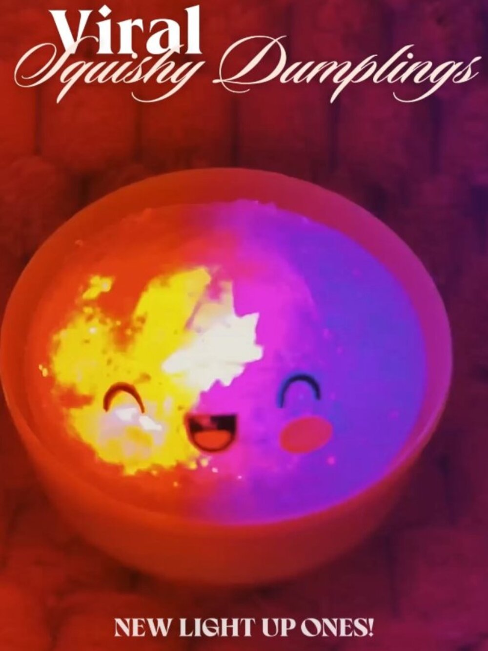 Squishy Bun Large RARE LIGHT UP Rainbow Mystery One Set Glitter Edition Toy